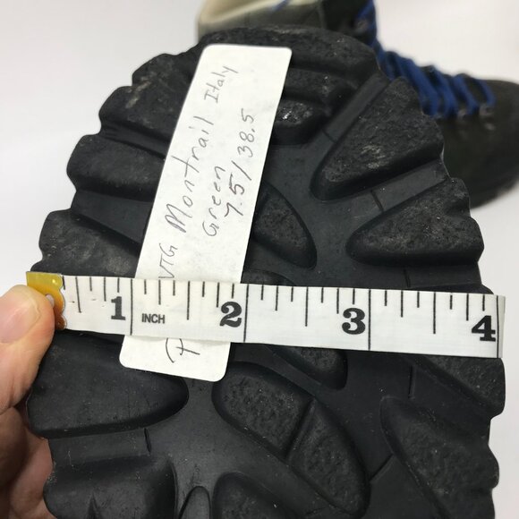 MONTRAIL Hiking Boots Womens 7.5/38.5 Green Leather Vibram Sole Made In Italy - Picture 14 of 16